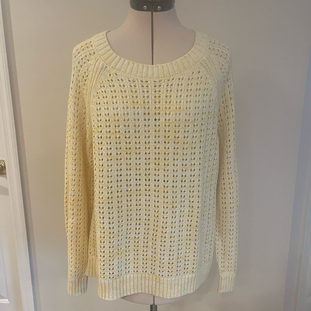 Talbots Soft Yellow Knit Women's Sweater